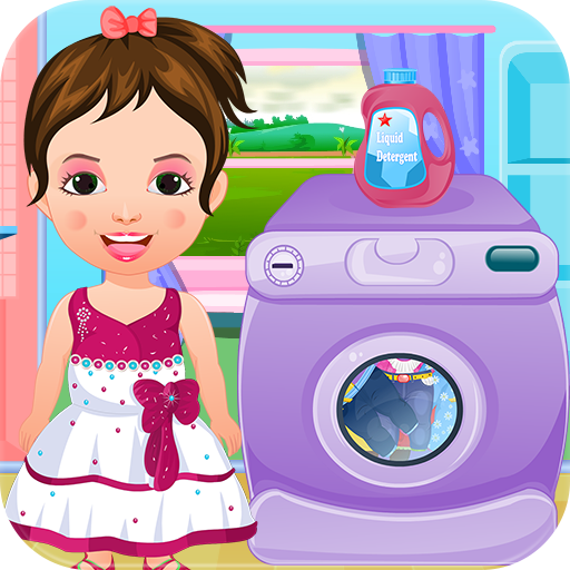 Washing and ironing kids clothing laundry day