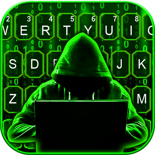 Neon Matrix Hacker Keyboard Ba