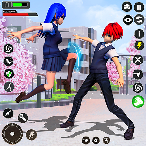 Anime School Girls Fighting