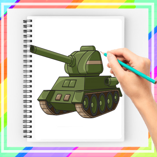 How to Draw WWIII Tank Easy