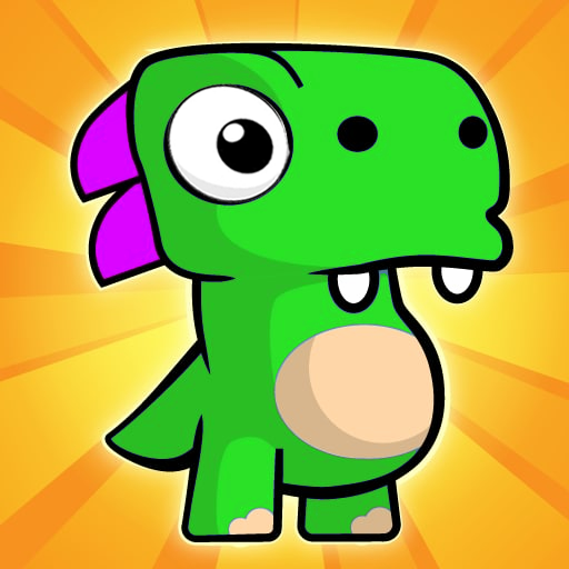 Dinosaur run to fruits