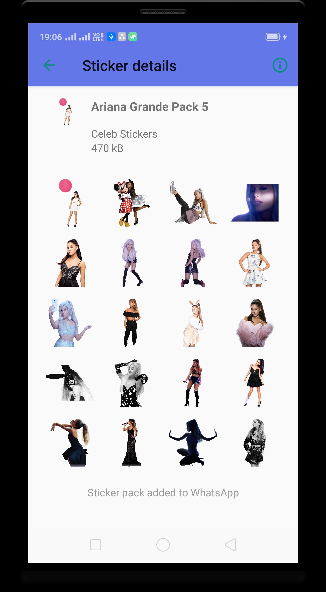 Download Ariana Grande WAStickerApps : android on PC