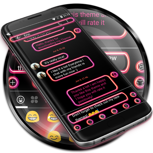 SMS Messages Retro Pink Theme