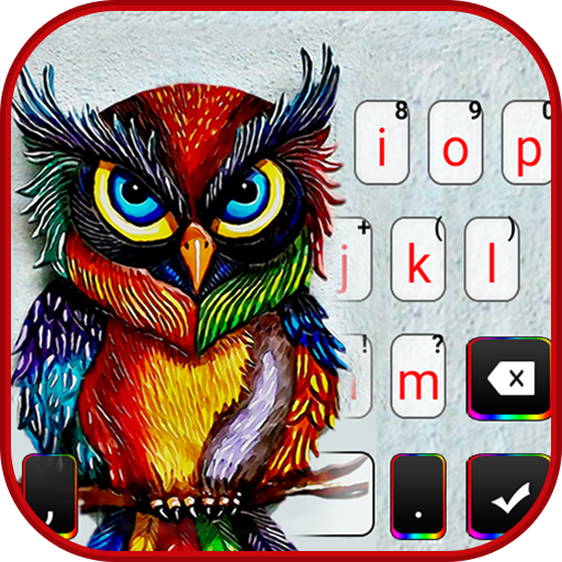 Colorful Cool Owl कीबोर्ड