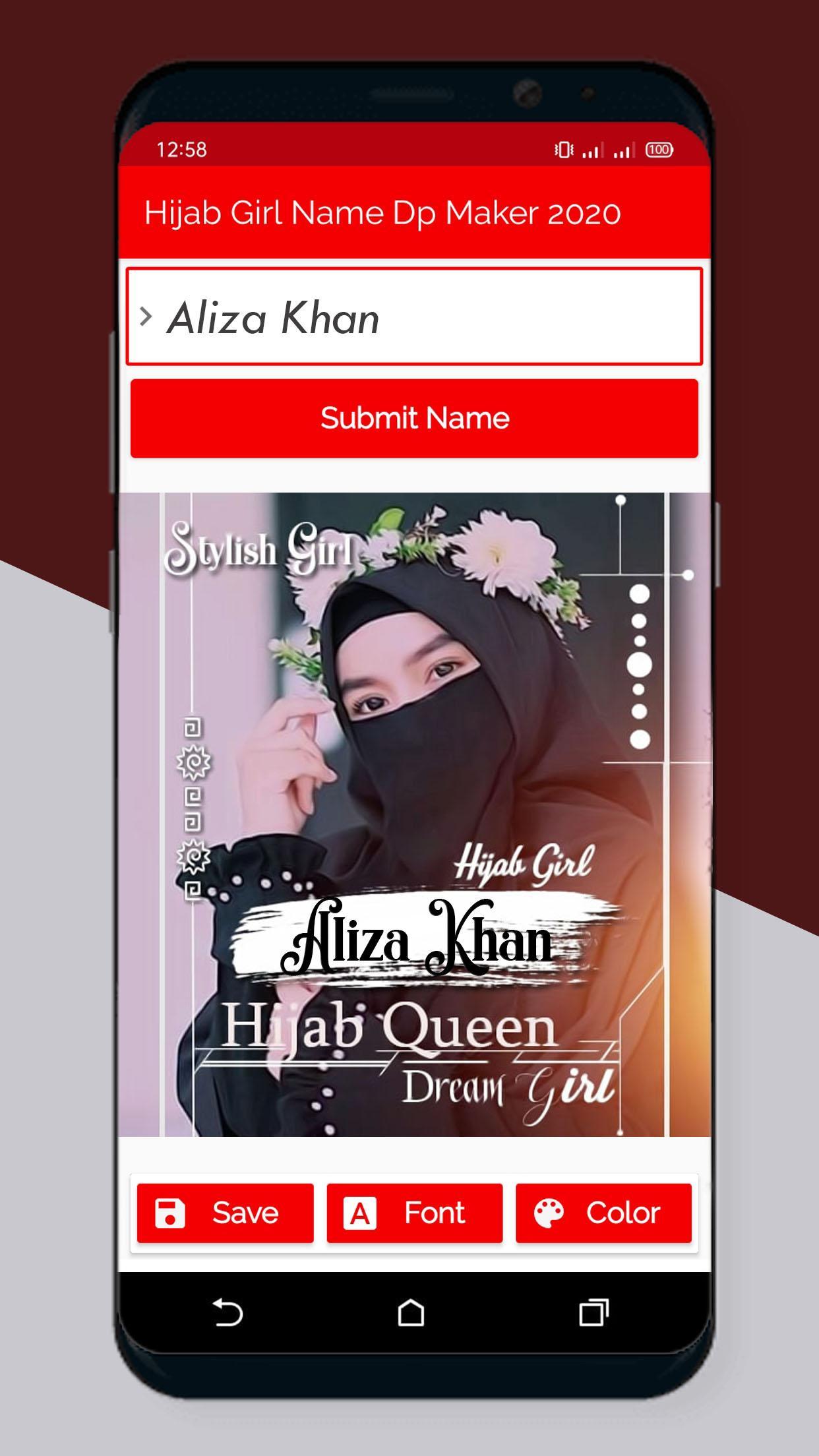 Download Hijab Girl Name DP Maker 2022 android on PC