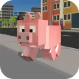 Blocky City Pig Simulator 3D