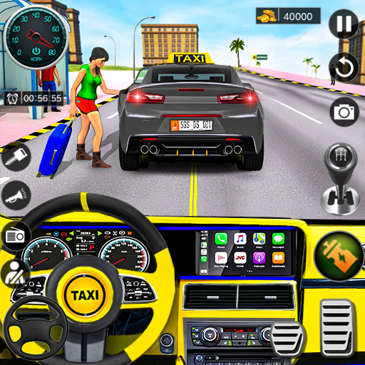 US Taxi Driving Game कार गेम