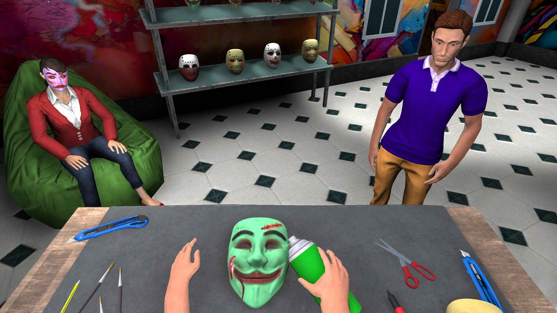 Download Scary Face Mask 3D: Pixel Art android on PC