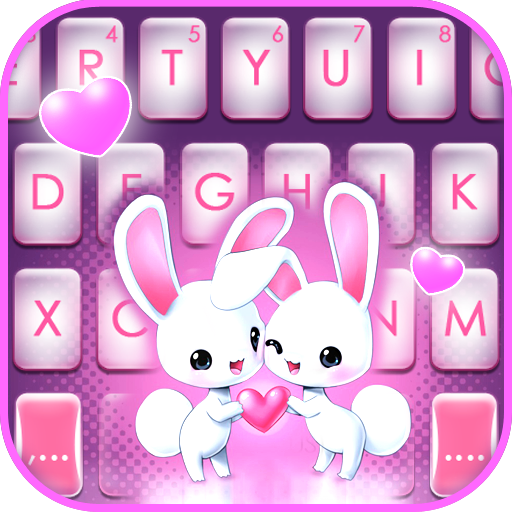 Cute Bunny Love Keyboard Theme