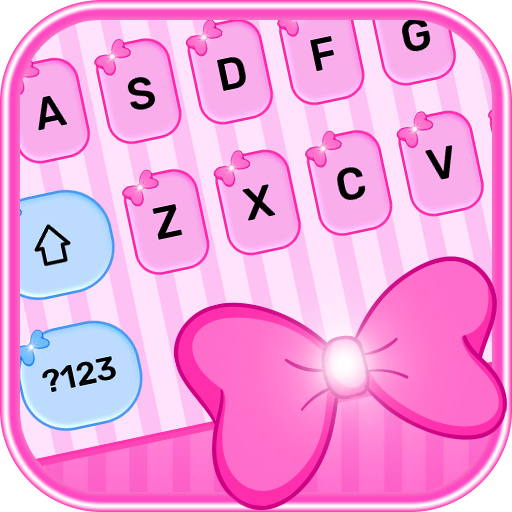 Pink Minny Bowknot Keyboard