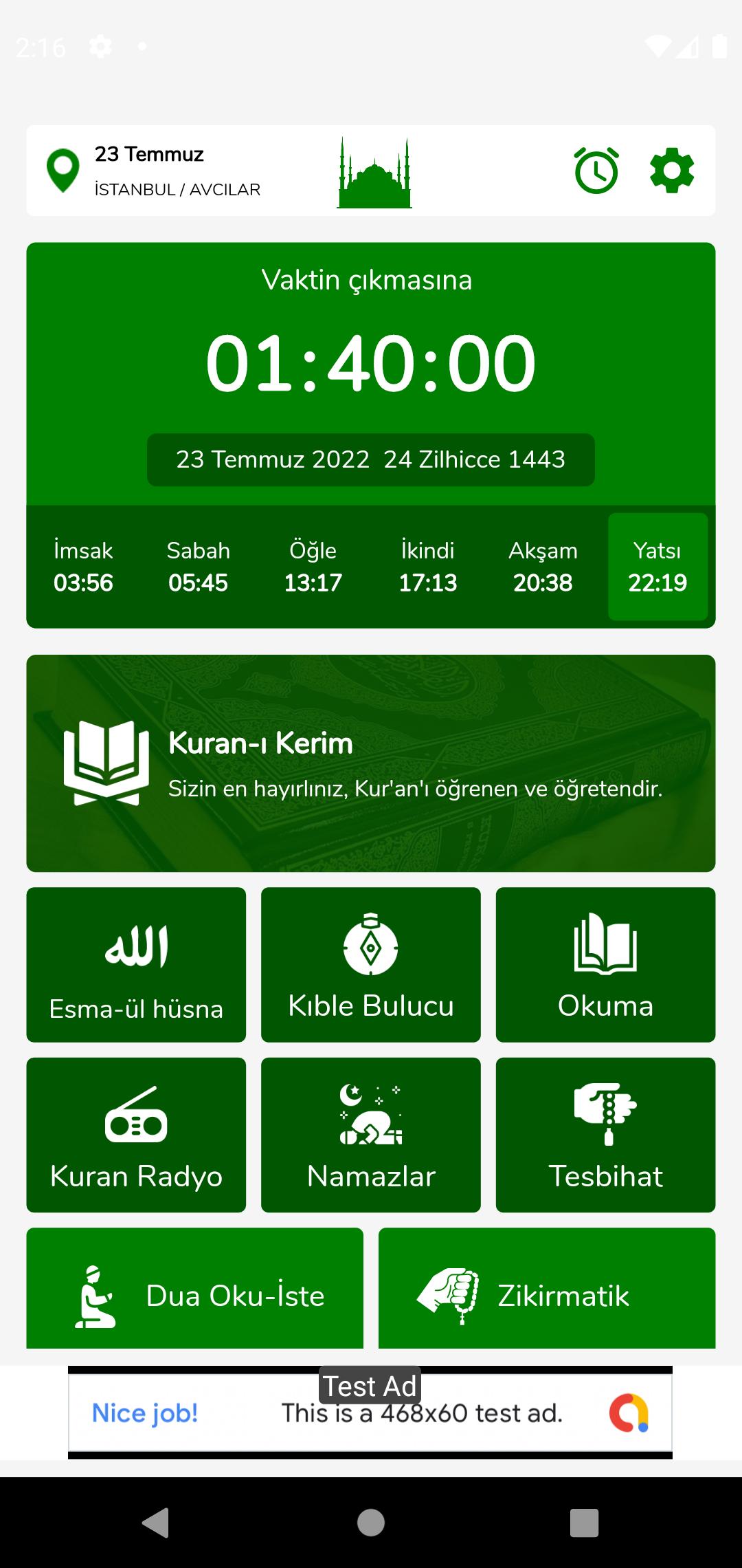 Download Namaz ve Ezan Vakti Uygulaması android on PC