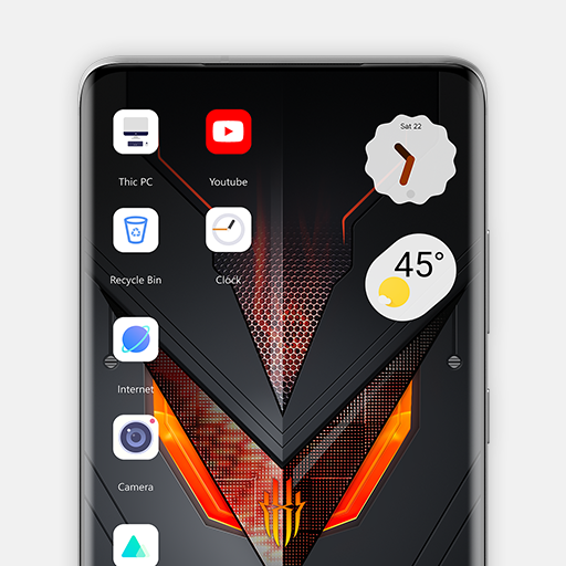 Red magic 7 theme for Launcher