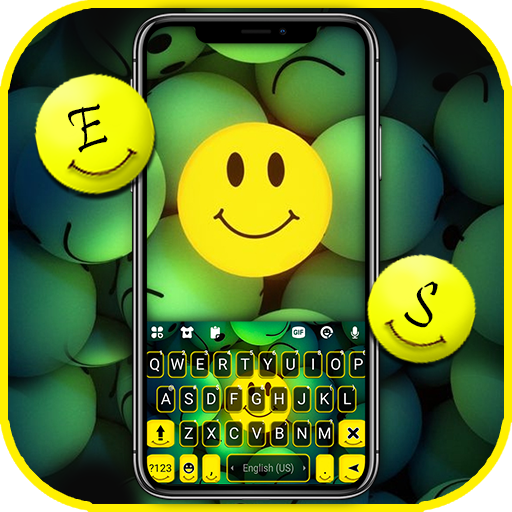 Glow Happy Emoji Keyboard Back