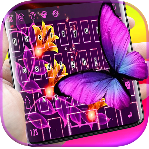 Butterfly and flowers Keyboard