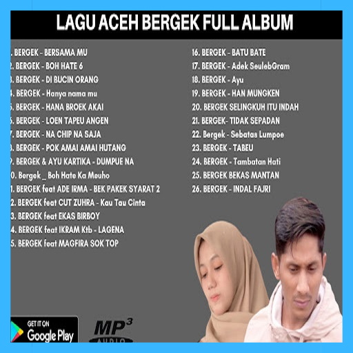 Kumpulan Lagu Bergek 20223