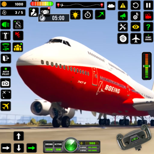 piloto simulador voo jogo 3d