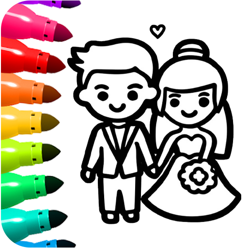 Princess Wedding Coloring Game