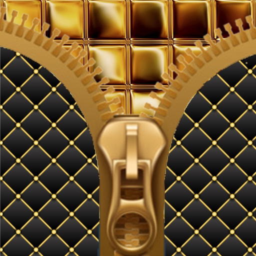 Gold Zipper Lock Screen