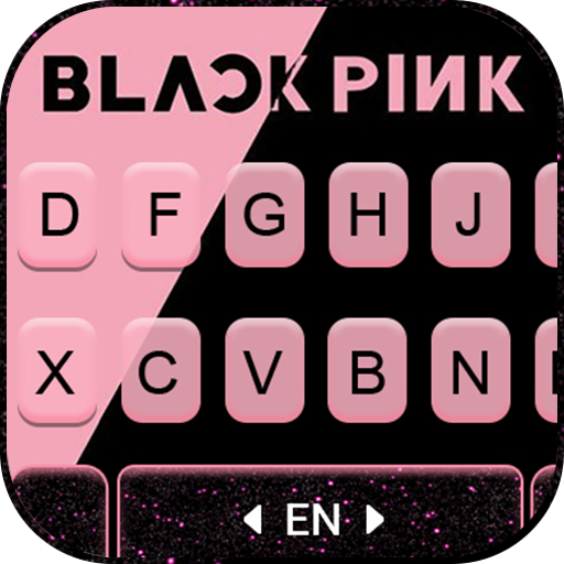 Black Pink Simple Keyboard Bac