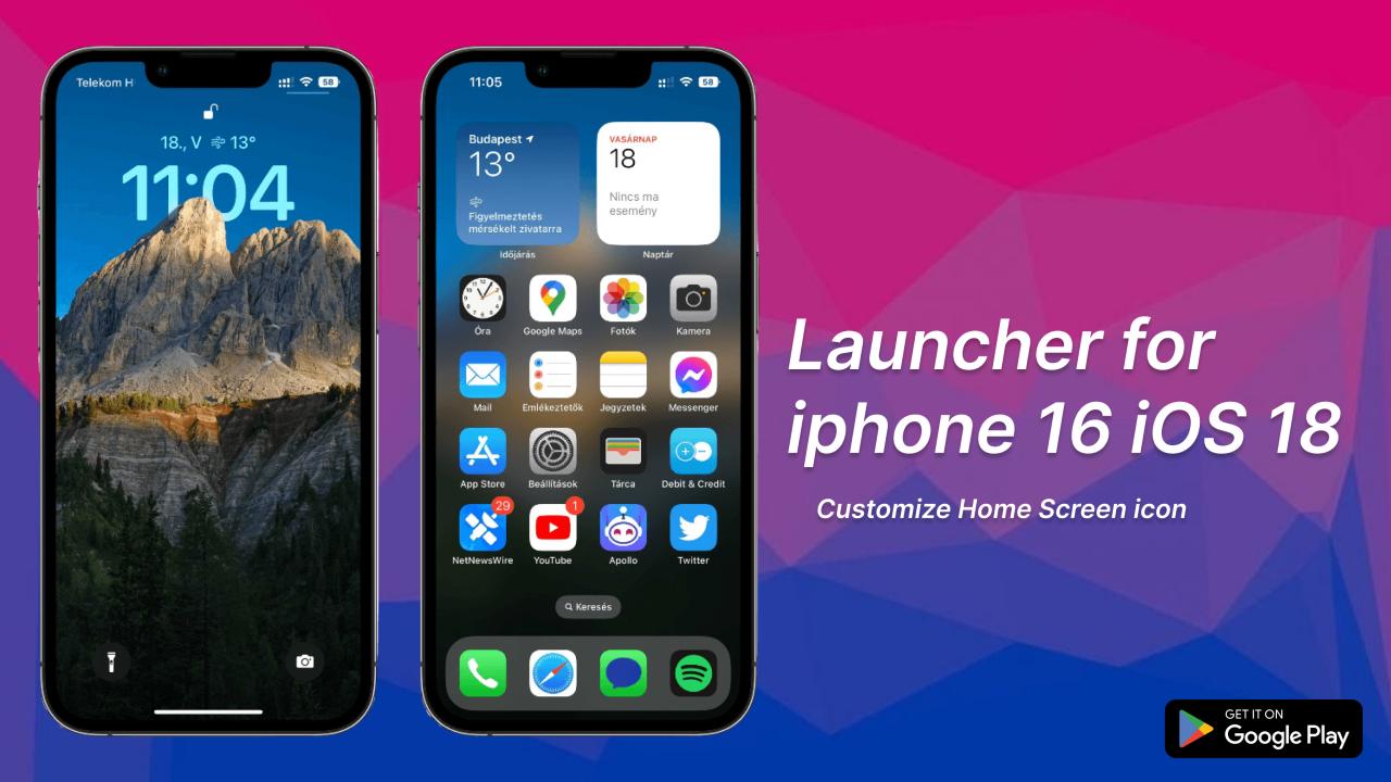 Download Launcher For iPhone 16 iOS 18 android on PC