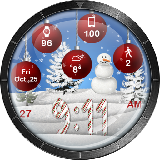 Christmas Snow HD Watch Face