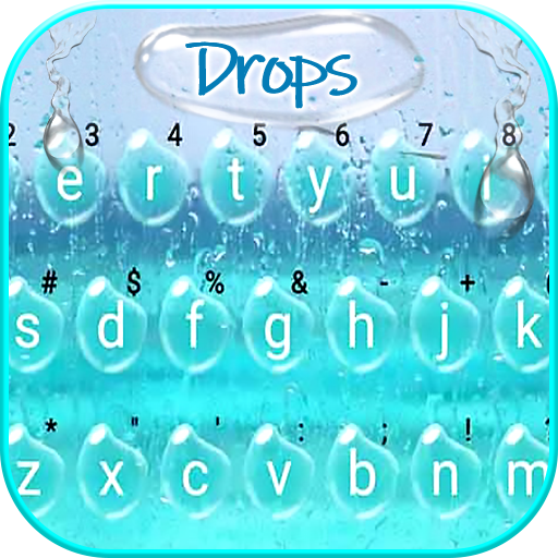 最新版、クールな Glass Water のテーマキーボード