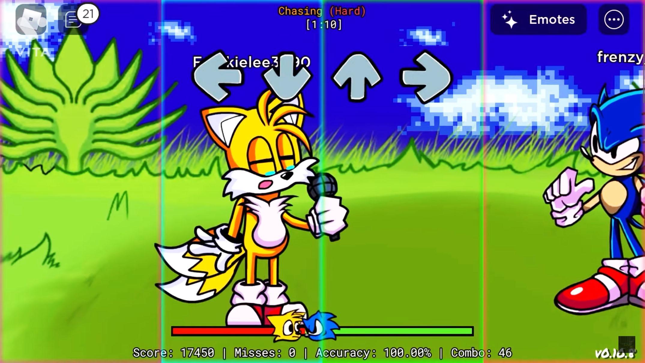 FNF, Tails Vs Sonic - New Chasing, Vs Tails.Exe V2, Mods/Hard/Gameplay