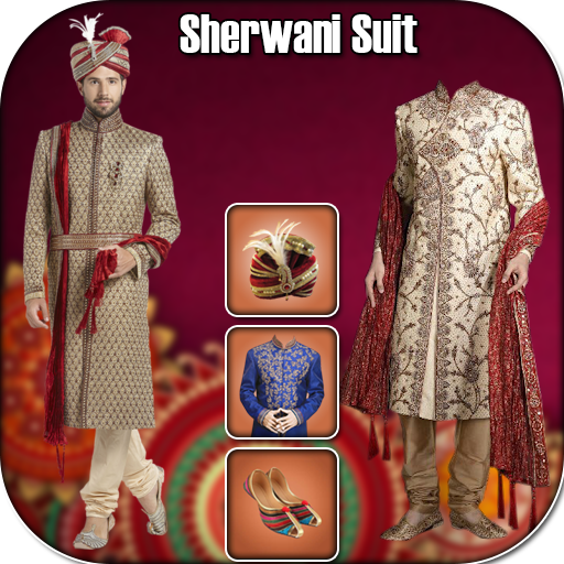 Men Sherwani Photo Suit Editor