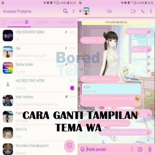 Cara ganti tampilan tema wa