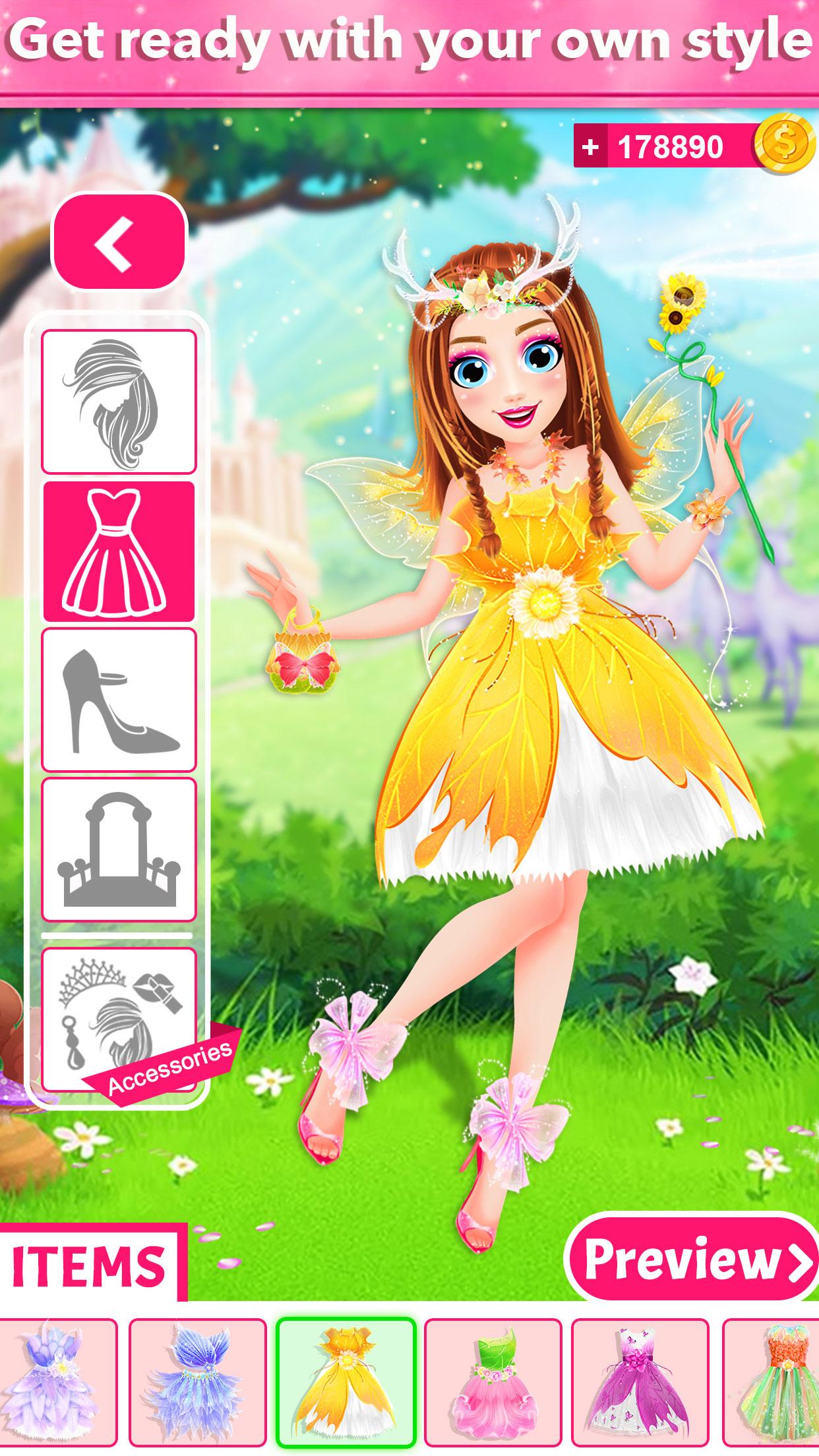 Скачать Игра Fairy Princess Dress Up на ПК | Официальный представитель  GameLoop