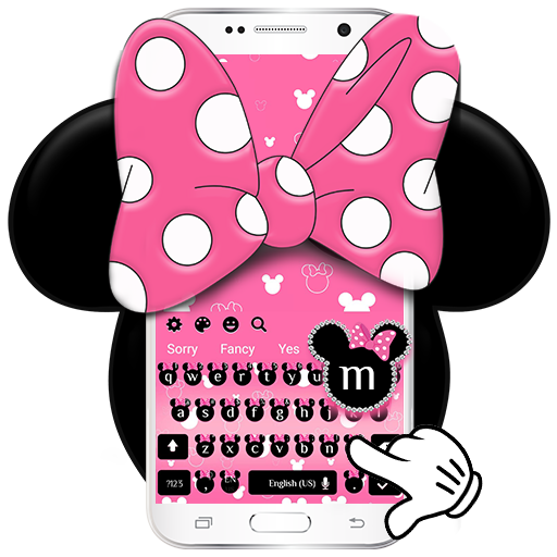 Pink Minnie Keyboard Theme