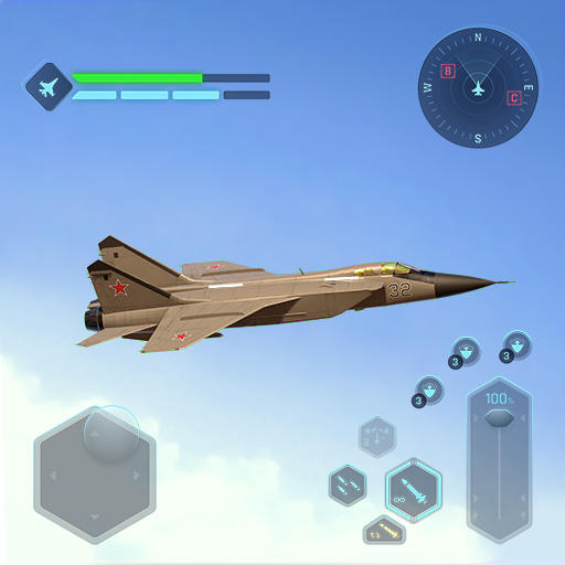 空の戦士：戦闘機での戦闘ゲーム