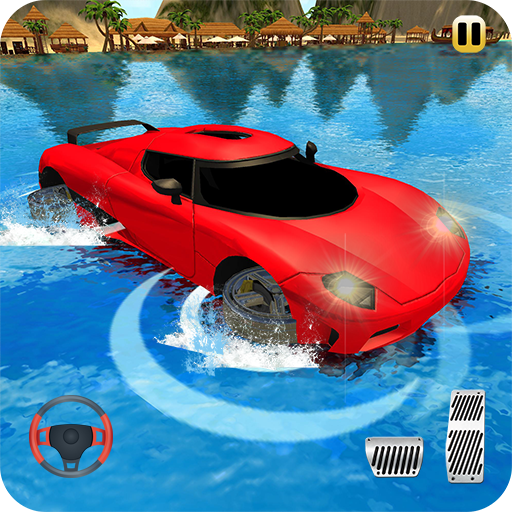 Beach Water Surfing Car Games