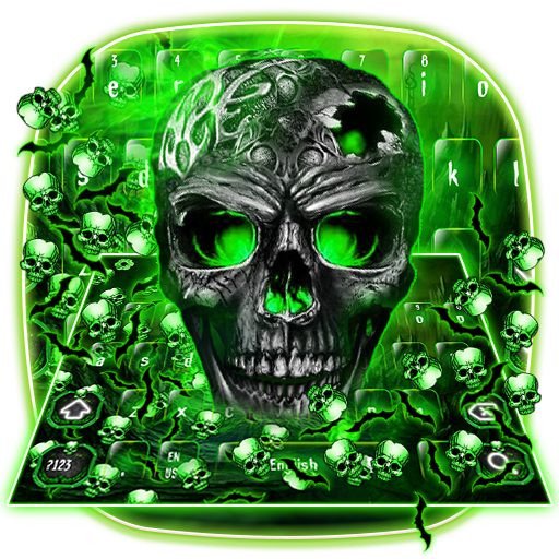 3D Magical Zombie Skull gravity keyboard