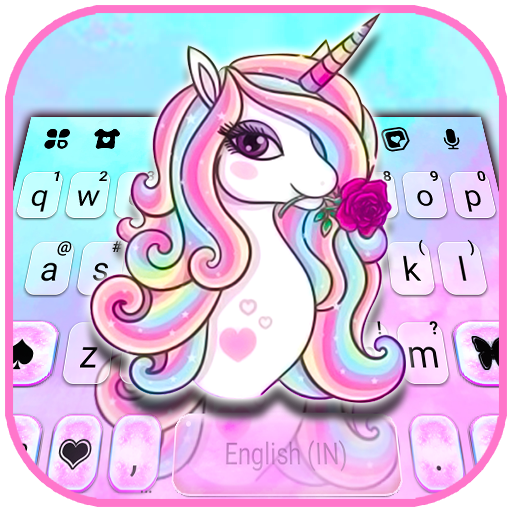 Colorful Unicorn Keyboard Them