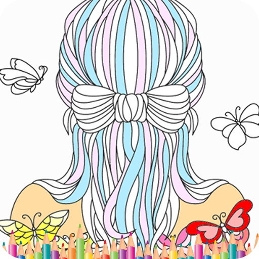 Hair Style Coloring book