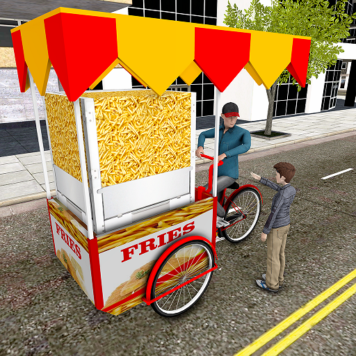 Ciclo vendedor ambulant fritas