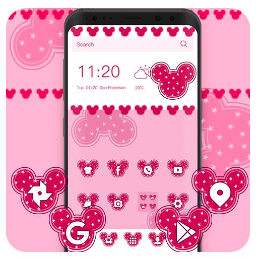 Pink Cute Micky Theme