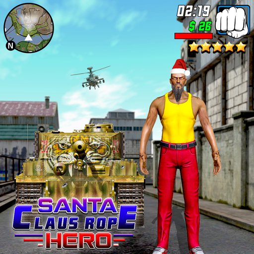 Super Santa Rope Hero - Gangster Crime Simulator