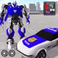 US Police robot car transform
