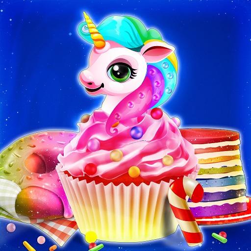 unicorn gökkuşağı fırını: kek 