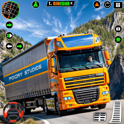 besar truk mengemudi game 3d