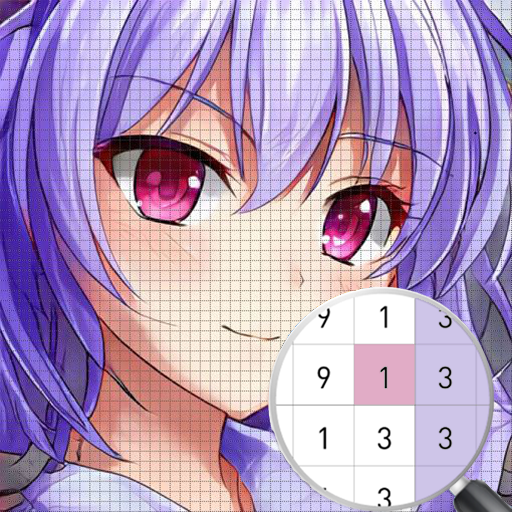 Pixel Art-Anime Girl Color By Number