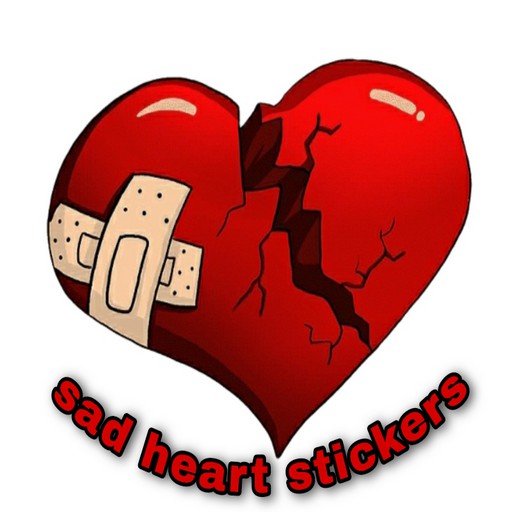 Sad Heart Stickers