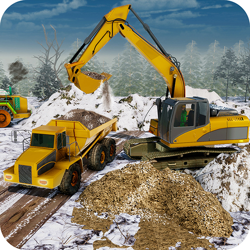 Heavy Excavator Snow Plow Sim