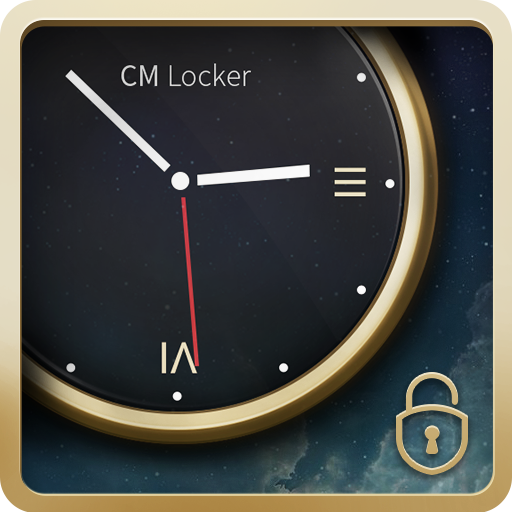 Luxury Clock CM Locker Theme