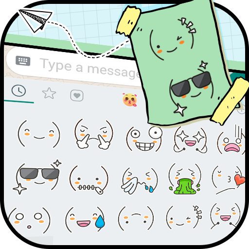 Pelekat Emoji Cute Emoticons