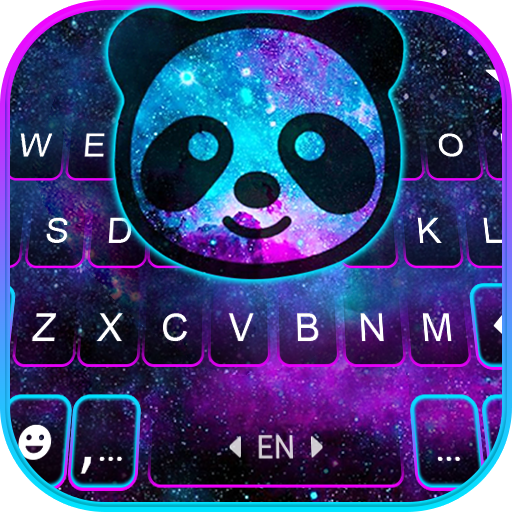 Smile Galaxy Panda Keyboard Ba