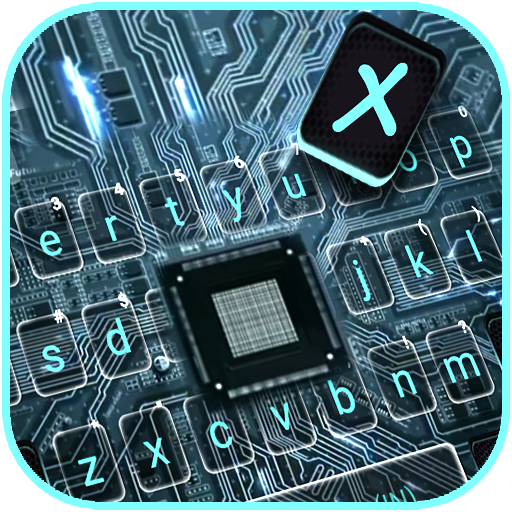 Circuitboard 3D Keyboard Backg