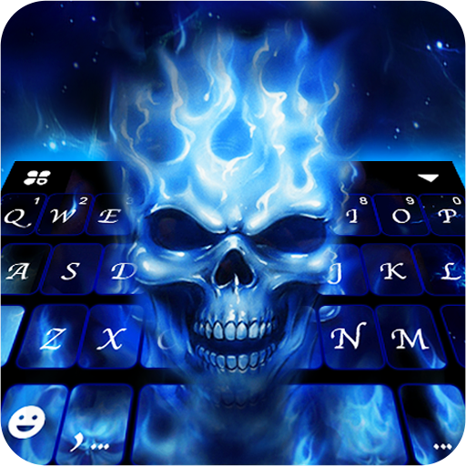 Flaming Skull 3D keyboard